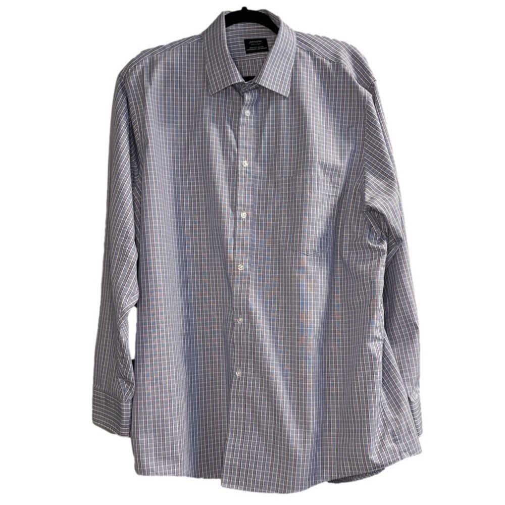 Arrow Dress Shirt - Size 24/35 17 1/2 XL - White Blue Red
